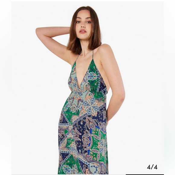 APRICOT Satin Scarf Print Maxi Dress size 6 - Picture 7 of 11